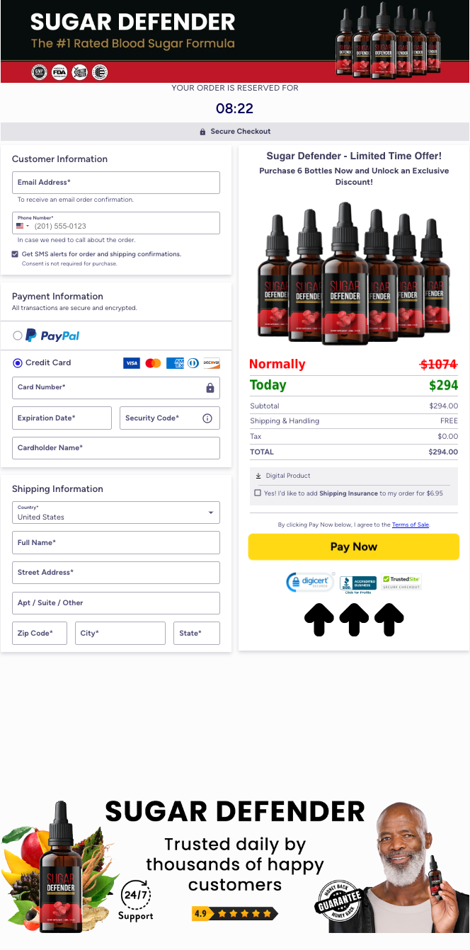 Sugar Defender Official Website Secure Order Page